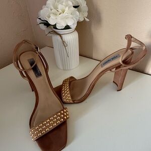 Steve Madden Brown Studded Heels